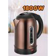 HAUSBERG HB-3621CU Wasserkocher, 1800 W, 1,8 Liter, Edelstahl-Wassertank, Abkochautomatik, 360-Grad-Drehung, Überhitzungsschutz, abnehmbarer Boden, Kupfer