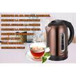 HAUSBERG HB-3621CU Wasserkocher, 1800 W, 1,8 Liter, Edelstahl-Wassertank, Abkochautomatik, 360-Grad-Drehung, Überhitzungsschutz, abnehmbarer Boden, Kupfer