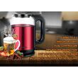 Wasserkocher HAUSBERG HB-3622RS, 1800W, 2L Fassungsvermögen, automatische Abschaltung, Kontrollleuchte, Rot-Schwarz