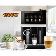 HAUSBERG HB-3770 Professioneller Espressoautomat, LatteGo Milchsystem, 19 Getränke, 15 bar, TFT-Digitaldisplay, AquaClean Filter, Keramikmahlwerk, Mahlkaffee-Option, MEMO-Funktion, 10 Profile, Schwarz