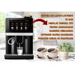 HAUSBERG HB-3770 Professioneller Espressoautomat, LatteGo Milchsystem, 19 Getränke, 15 bar, TFT-Digitaldisplay, AquaClean Filter, Keramikmahlwerk, Mahlkaffee-Option, MEMO-Funktion, 10 Profile, Schwarz