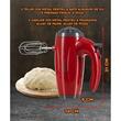 Hausberg HB-4119RS Handmixer, 5 Geschwindigkeiten, 300 W Leistung, Kupfermotor, Rot