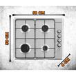 Paket Einbaubackofen Hausberg HB-8051IN, Elektro, Leistung 2000 W, 76 l, 4 Funktionen, Klasse A, Einbaukochfeld HAUSBERG HB-580IN, Elektrozündung, Gas, 4 Brenner, Sicherheitssystem, Schwarz-Edelstahl