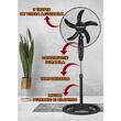 HAUSBERG HB-5860NG Standventilator, 55W, 3 Geschwindigkeiten, Durchmesser 46 cm, Timer, schwarz