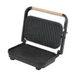 Sandwichmaker Grill HAUSBERG HB-632, 1100-1300 W, Panini, Antihaft-Platten, Kühler Griff, Schwarz