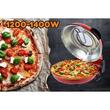 HAUSBERG HB-675RS XL Pizzaofen mit Steinbackfläche, Temperaturregler bis 405° C, Rot