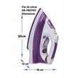 Hausberg HB-7807MV Bügeleisen, Keramiksohle, Dampfstrahl 12 g/min, Vertikaldampf 25 g/min, Anti-Tropf-System, Selbstreinigungssystem, 2200 W, Lila