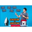 Hausberg HB-7840VR Bügeleisen, Keramik, selbstreinigend, Anti-Kalk, 300 ml, 2400-2800 W, Schwarz/Grün