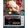 Hausberg HB-8000P Elektroofen, Fassungsvermögen 48 Liter, Leistung 1800 W, Höchsttemperatur 230 Grad, Timer mit akustischem Alarm