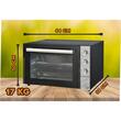 Hausberg HB-8020 Elektrobackofen, 70l Fassungsvermögen, Turbolüfter, Innenbeleuchtung, Doppelglas, Schwarz