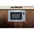Einbau-Mikrowelle Hausberg HB-8070IN, 25 l, 1400 W, Grill, Digitale Steuerung, Silber
