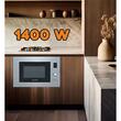 Einbau-Mikrowelle Hausberg HB-8070IN, 25 l, 1400 W, Grill, Digitale Steuerung, Silber