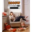 Convector electric digital de perete cu ventilator HAUSBERG HB-8217AB, 2000W, 2 Nivele de putere, Telecomanda, Temporizator, Alb