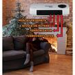 Convector electric digital de perete cu ventilator HAUSBERG HB-8217AB, 2000W, 2 Nivele de putere, Telecomanda, Temporizator, Alb