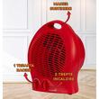 Hausberg HB-8500RS Heizlüfter, 2000 W, 2 Leistungsstufen, Rot