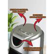 Hausberg HB-8503 Turm-Heizlüfter, 2000W, 2 Leistungsstufen, digitaler Timer, silber