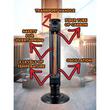 Hausberg HB-8561NG tower type electric radiator, 1000W, 2 temperature levels, carbon fiber tube, safety for overturning, oscillation, transport handle, Black