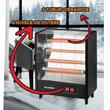 Electric radiator Hausberg HB-8803NG, 2000W, 4 power levels, 4 ceramic tubes, Black
