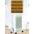 Electric heater Hausberg HB-8910AB, 2000 W, 9 elements, 3 power levels, adjustable thermostat, White