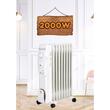 Electric heater Hausberg HB-8910AB, 2000 W, 9 elements, 3 power levels, adjustable thermostat, White