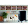 Hausberg HB-8911NG Elektroheizung, 2500 W, 11 Elemente, 3 Leistungsstufen, Einstellbarer Thermostat, Überhitzungsschutz, Kippschutz, Kontrollleuchte, Schwarz