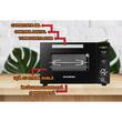 Digital electric oven with rotisserie and fan HAUSBERG HB-9260, 1800W, Turbo, Capacity 48L, Temperature control 230 degrees Celsius, Interior light, Black