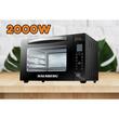 Hausberg HB-9265 Elektroofen, 2000 W, Temperaturregelung 230 Grad, Fassungsvermögen 65 l, Turbolüfter, Thermostat, schwarz