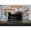 Hausberg HB 9320 Elektrobackofen, 1420 W, 38 L, Timer, Thermostat, 2 Bleche, Grau/Schwarz