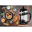 Glas-Kaffee-/Tee-Ei HB-H 129, Edelstahlfilter, 800 ml, Schwarz