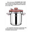 Schnellkochtopf HAUSBERG HB-H 309, 9 Liter, 18/10 Edelstahl, Induktion, Dreifachboden, Silber-Rot