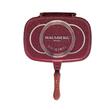 Hausberg HB-H1540MR Doppel-Grillpfanne, antihaftbeschichtet, 36 cm, Marmor, Braun