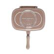 Hausberg HB-H1540PO Doppel-Grillpfanne, antihaftbeschichtet, 36 cm, Marmor, Orange