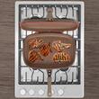 Hausberg HB-H1540PO Doppel-Grillpfanne, antihaftbeschichtet, 36 cm, Marmor, Orange