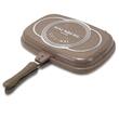 Hausberg HB-H1540PO Doppel-Grillpfanne, antihaftbeschichtet, 36 cm, Marmor, Orange