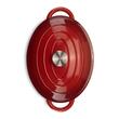 Emaillierter Gusseisentopf mit Deckel HAUSBERG HB-H750, Fassungsvermögen 4,5L, Durchmesser 30x23 cm, Tiefe 12 cm, Antihaftbeschichtung, Rot