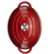 Emaillierter Gusseisentopf mit Deckel HAUSBERG HB-H750, Fassungsvermögen 4,5L, Durchmesser 30x23 cm, Tiefe 12 cm, Antihaftbeschichtung, Rot