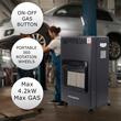 Paket LPG-Gasherd Hausberg HB-1010NG, Piezozündung, 4,2kW, Schwarz, Flaschenuhr, 1m Gasschlauch MN2015 und 2 Schlauchschellen