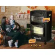 Hausberg HB-1020NG gaz LPG (butla) i pakiet kuchenki elektrycznej, zapłon piezoelektryczny, 4,2kW, czarny, zegar butlowy, wąż gazowy 1m MN2015 i 2 opaski zaciskowe