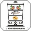 Hausberg HB-1355 Dampfgarer, Leistung 400 W, 7,2 L, 3 herausnehmbare Einschübe, Fassungsvermögen: 2,4 L / Einschub, Silber