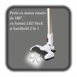 Aspirateur balai Hausberg HB-2027, puissance 220 W, sans sac, capacité 0,25 l, filtres lavables, 2 vitesses, brosse rotative, autonomie 20-40 min, blanc