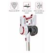 Aspirateur balai Hausberg HB-2027, puissance 220 W, sans sac, capacité 0,25 l, filtres lavables, 2 vitesses, brosse rotative, autonomie 20-40 min, blanc
