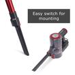 2in1-Bürstenstaubsauger HAUSBERG HB-2033GR, 900W, 0,7L, 2 Geschwindigkeiten, Rot-Grau