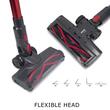 2in1-Bürstenstaubsauger HAUSBERG HB-2033GR, 900W, 0,7L, 2 Geschwindigkeiten, Rot-Grau