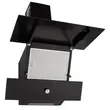 Hausberg HB-2285NG Dekorative Einbauhaube, 163 W, Aluminiumfilter, Maximale Absorptionsleistung 650 m3/h, 60 cm, Schwarz