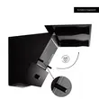 Hausberg HB-2285NG Dekorative Einbauhaube, 163 W, Aluminiumfilter, Maximale Absorptionsleistung 650 m3/h, 60 cm, Schwarz