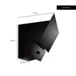Hausberg HB-2285NG Dekorative Einbauhaube, 163 W, Aluminiumfilter, Maximale Absorptionsleistung 650 m3/h, 60 cm, Schwarz