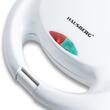 Machine à croque-monsieur Hausberg HB-3522AB, 1 200 W, couleur blanche, avertissement LED, modèle grill