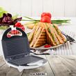 Machine à croque-monsieur Hausberg HB-3522AB, 1 200 W, couleur blanche, avertissement LED, modèle grill