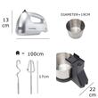 HAUSBERG HB-3551NG Bowl Mixer, 7 speeds, 250W power, 2L STAINLESS STEEL BOWL, Black