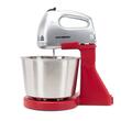 HAUSBERG HB-3551RS Schüsselmixer, 7 Geschwindigkeiten, 250 W Leistung, 2 l Edelstahlschüssel, Rot